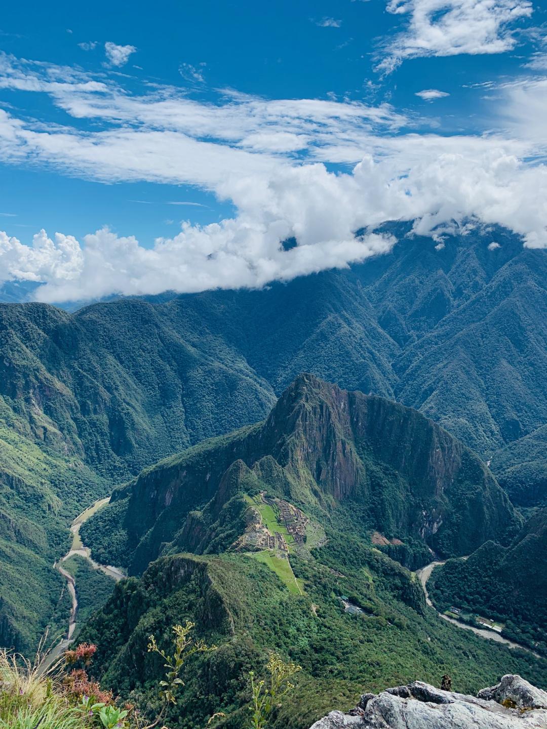 On top of Machu Picchu mountain.